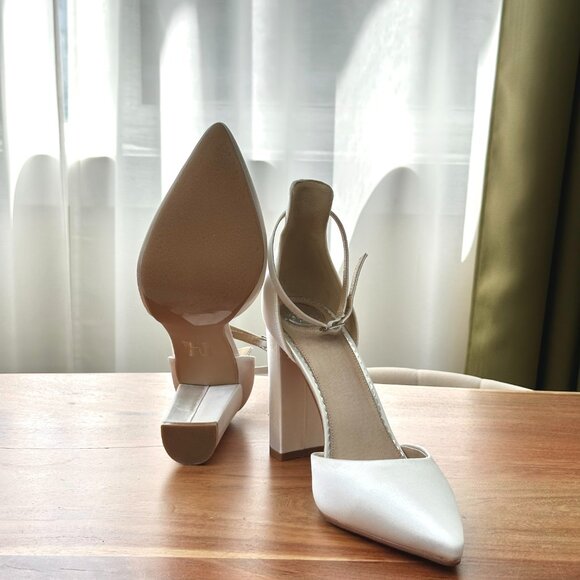 NEW Bridal Pointed Toe Block Heels EU39 US 8.5-9 - Picture 7 of 7